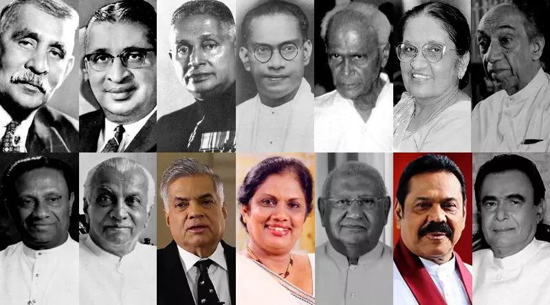 List of Prime Ministers of Sri Lanka - Throw Back Ceylon